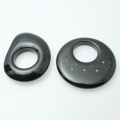 Black Agate Halsband, Svart agat, polerad, DIY & olika storlek för val, Säljs av PC