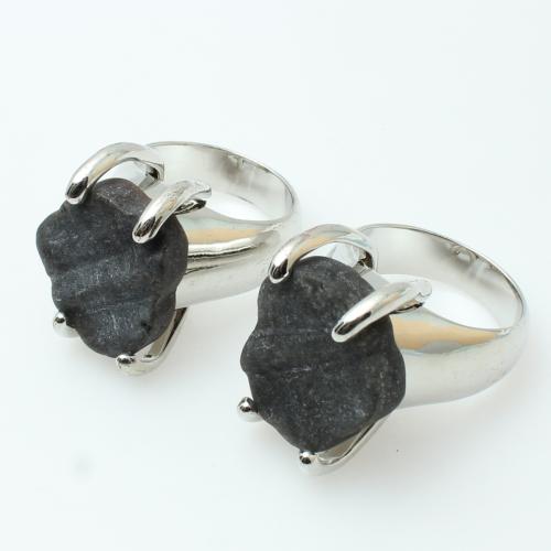 Schorl Finger Ring, -val Cink ötvözet, Szabálytalan, divat ékszerek & egynemű, Méret:8, Által értékesített PC
