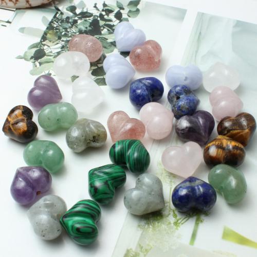 Gemstone Jewelry Beads Heart DIY Sold By PC