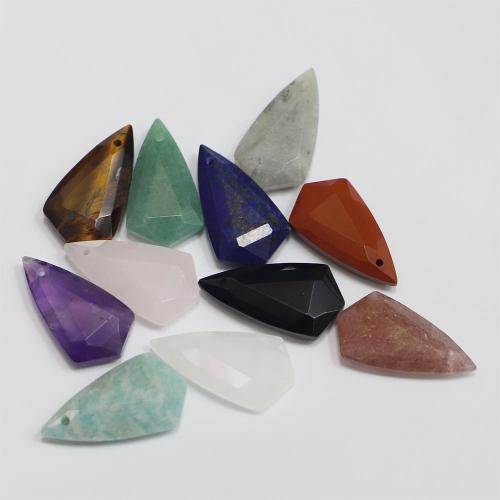 Gemstone Pendants Jewelry Geometrical Pattern polished DIY & faceted Approx 1.5mm Sold By PC