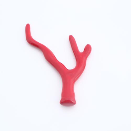 Harts Pendant, med Mässing, Branch, DIY, 48x35x6mm, Säljs av PC