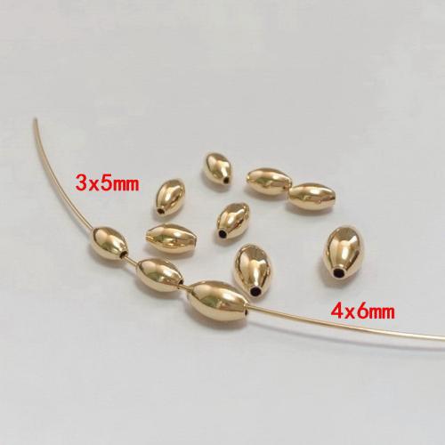 Gold Filled Beads Oval 14K gold-filled & corrugated nickel lead & cadmium free Sold By Lot