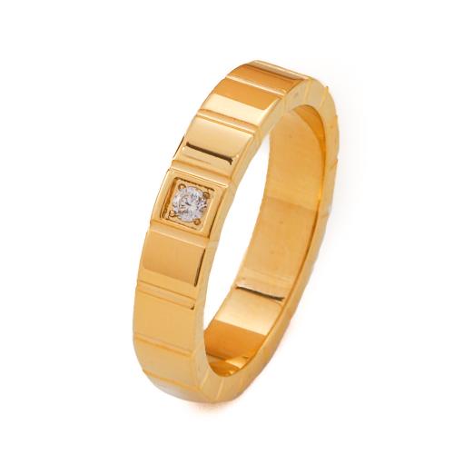 304 Stainless Steel Finger Ring plated Unisex & with rhinestone US Ring Sold By PC