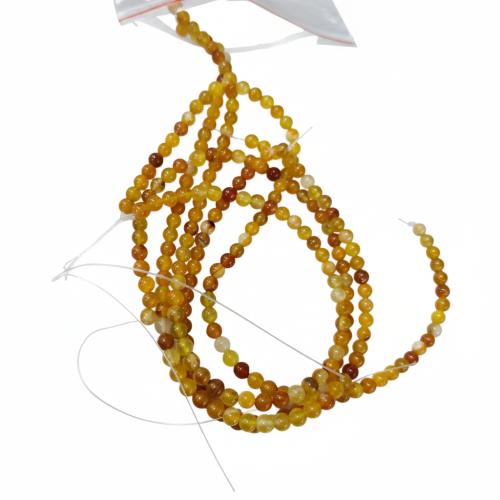 Perle Agate dentelle naturelle, agate lace, Rond, DIY & normes différentes pour le choix, orange, Vendu par brin