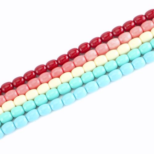 Resin Jewelry Beads barrel DIY & smooth Length Approx 39 cm Sold By PC