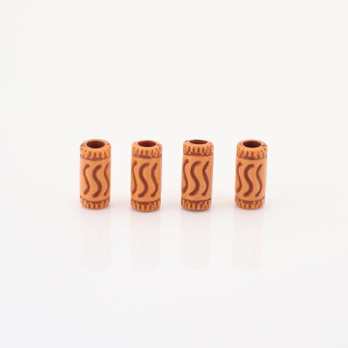 Harpiks smykker Perler, Resin, Round Tube, du kan DIY, 11x5x5mm, 100pc'er/Lot, Solgt af Lot