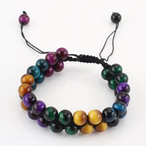 pierre gemme bracelet, Rond, Double couche & unisexe, multicolore, Vendu par PC