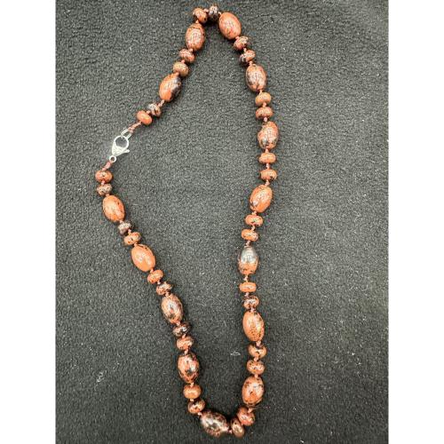 Piedras preciosas collar, con acero inoxidable 304, Joyería & unisexo, más colores para la opción, 14*10mm barrel beads, 5*8mm spacer beads, longitud aproximado 48 cm, Vendido por UD