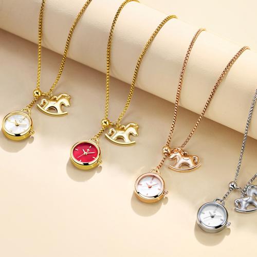 Zinc Alloy Watch Ketting, Paard, plated, Leven waterbestendig & voor vrouw, meer kleuren voor de keuze, Lengte Ca 90 cm, Verkocht door PC