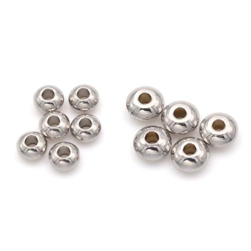 Stainless Steel Spacer Kralen, 304 roestvrij staal, plated, DIY & verschillende grootte voor keus, oorspronkelijke kleur, Verkocht door PC