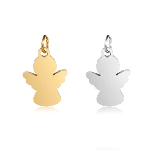 Stainless Steel Pendants Angel plated fashion jewelry & DIY & Unisex Sold By Bag