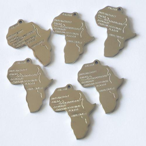 Bijoux pendentifs en acier inoxydable , Acier inoxydable 304, Carte, poli, DIY & styles différents pour le choix, couleur originale, 31x25x1.50mm, Vendu par PC