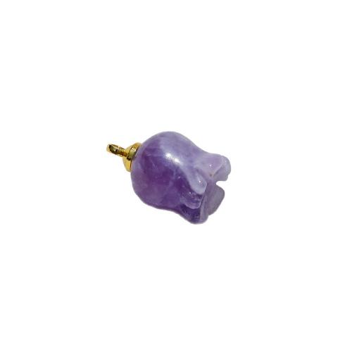 Bijoux Pendentifs en pierres gemmes, pierre gemme, fleur, gravé, DIY & différents matériaux pour le choix, 9x14mm, Vendu par PC