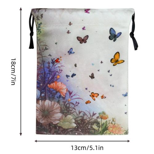 Velvet Torba na sznurek, Prostokąt, Drukowane, Odporny & dwustronne, dostępnych więcej kolorów, 130x180mm, sprzedane przez PC