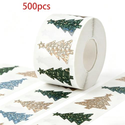 Boże Narodzenie dostaw, Papier, świąteczne drzewko, Laser & wodoodporne, wielokolorowy, 500komputery/szpula, sprzedane przez szpula