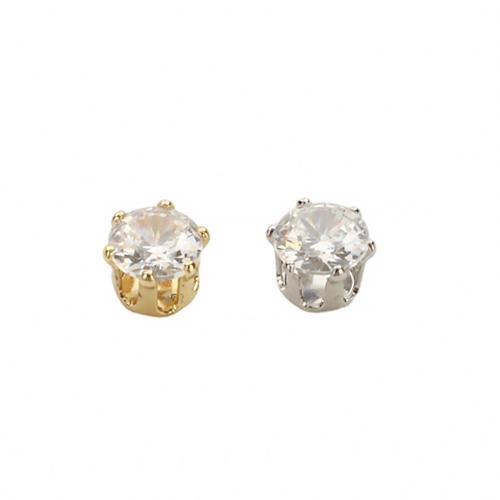 Entretoise de perles en laiton, Placage, DIY & avec zircone cubique, plus de couleurs à choisir, 4.10x3.50mm, Vendu par PC
