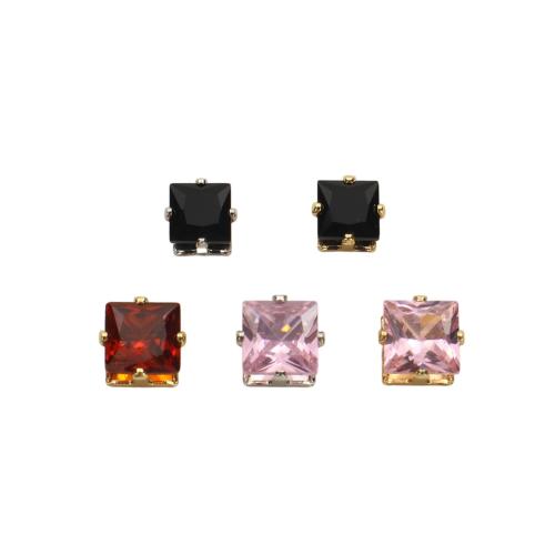 Entretoise de perles en laiton, cadre, Placage, DIY & avec zircone cubique, plus de couleurs à choisir, Vendu par PC