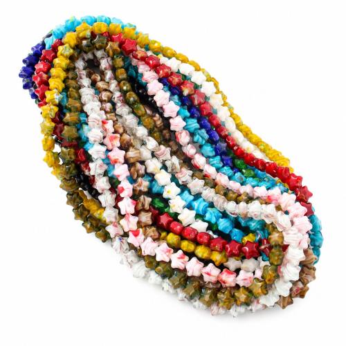 vetro perla, Stella, DIY, nessuno, 11mm, Venduto per Appross. 26 cm filo