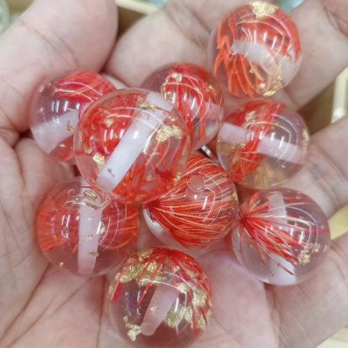 Acrylic Jewelry Beads Round DIY 20mm Sold By Bag