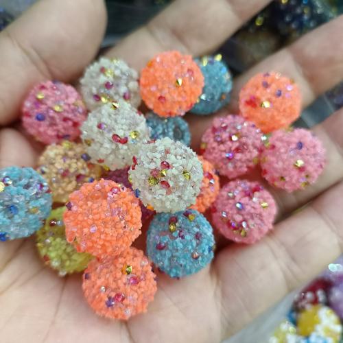 Acrylic Jewelry Beads Round DIY mixed colors 16mm Sold By Bag