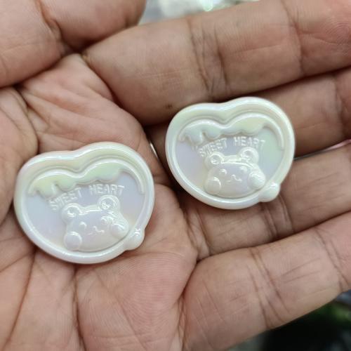 Plated Acrylic Beads Heart DIY Sold By Bag