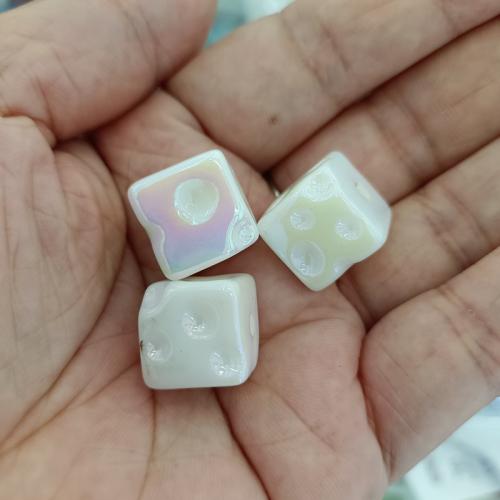 Acrylic Jewelry Beads Square DIY 14mm Sold By Bag