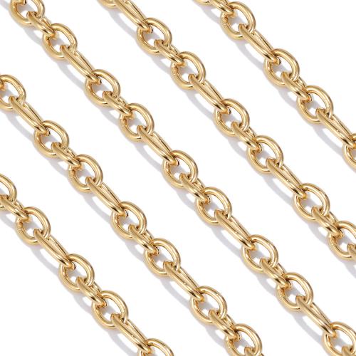 Rostfritt stål Smycken Kedja, 304 rostfritt stål, guldfärg pläterade, DIY, fler färger för val, Säljs av m