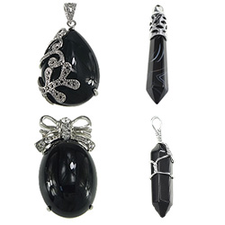 Dubh agate Pendants