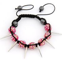 Rhinestone Woven Ball Bracelets