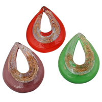 الذهب والفضة الرمال Lampwork احباط المعلقات