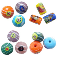 Fatia de Millefiori contas de Lampwork