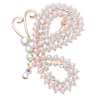 Glass Pearl Brooch