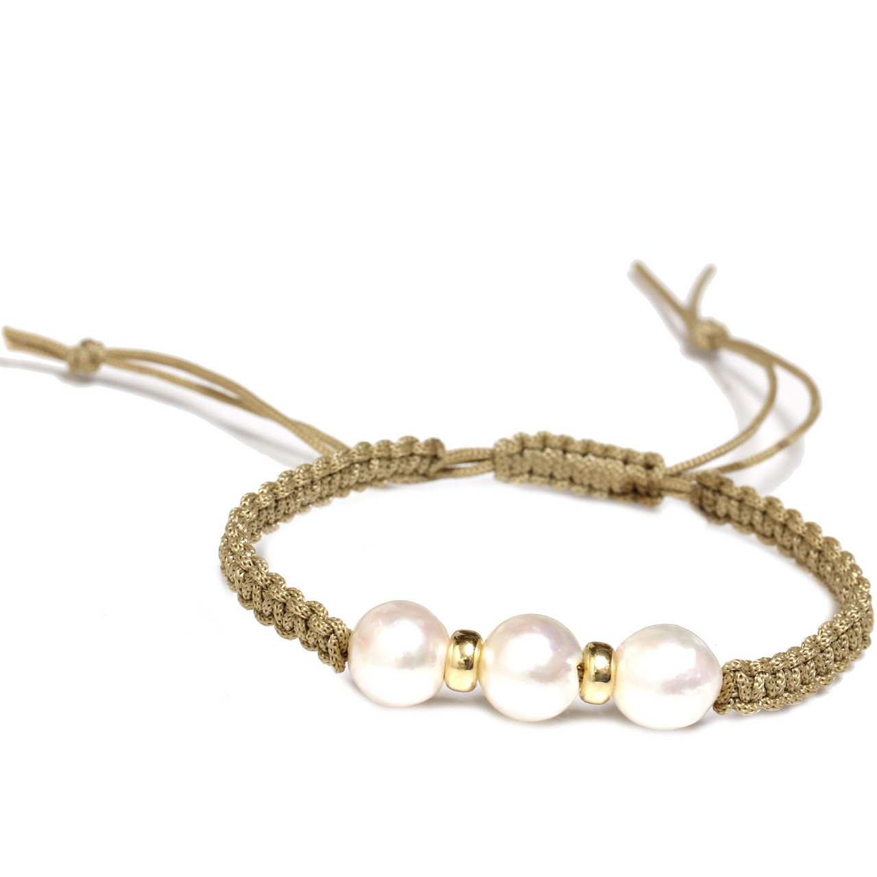Sladkovodní Pearl Woven Ball náramky