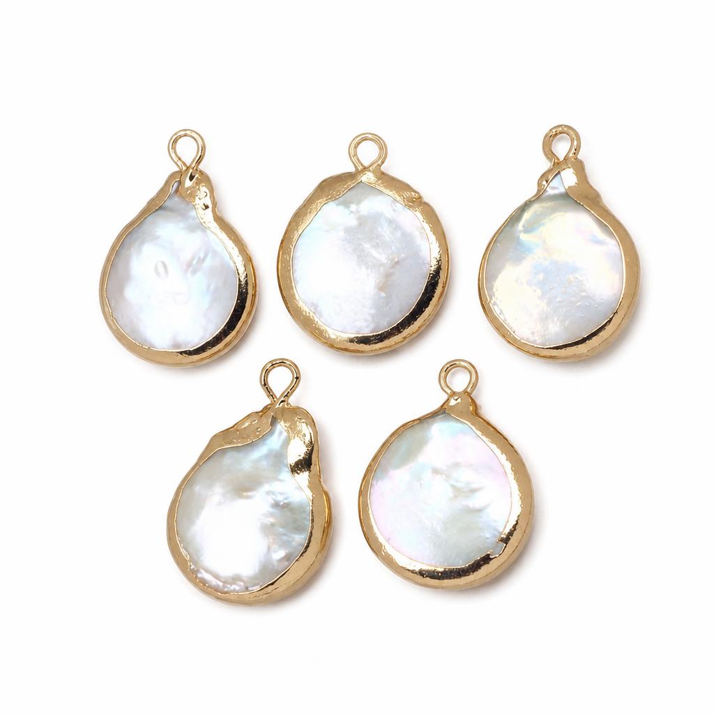 Eau douce-Perle-Brass-Pendentif