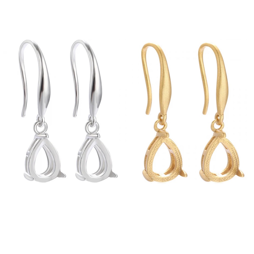 925 Sterling Silver Drop Earring Findings