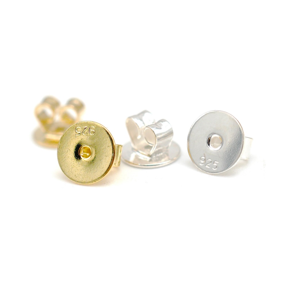 925 Sterling Silver Ear Nut Components