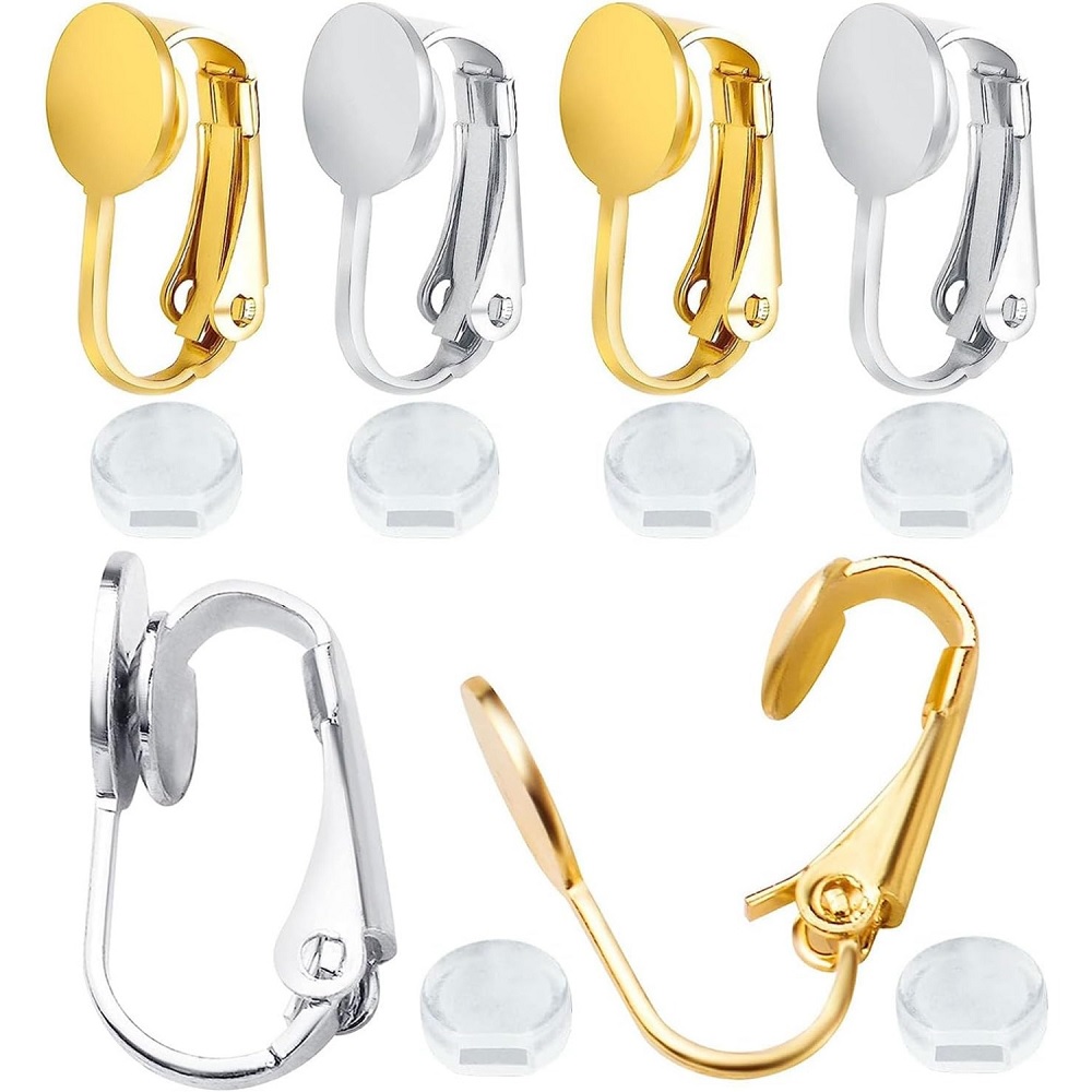 Brass Clip On Earring Findings