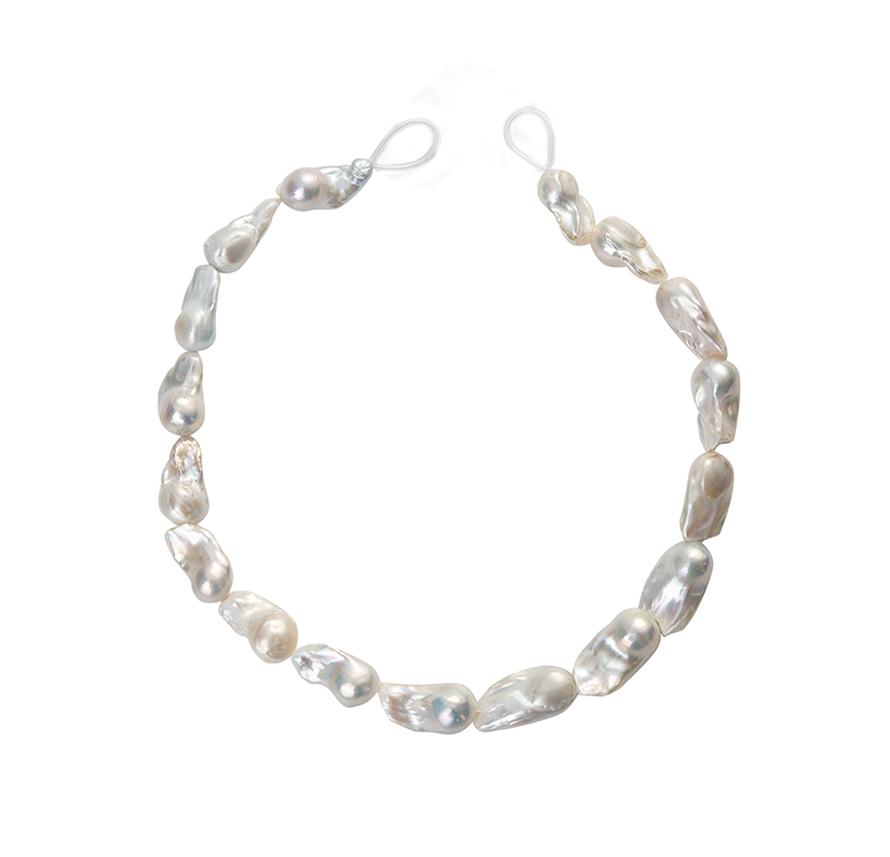 Perles nacres baroques de culture d'eau douce 