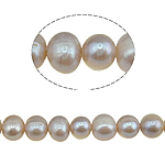 Kulaté kultivované sladkovodní perle, Sladkovodní Pearl, Kolo, přírodní, nachový, Grade, 9-10mm, Otvor:Cca 1.5mm, Prodáno za Cca 14.5 inch Strand