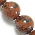 Mahogany Obsidian Kralen, Mahonie Obsidiaan, Ronde, natuurlijk, 4mm, Gat:Ca 0.8mm, Lengte Ca 15 inch, 10strengen/Lot, Ca 90pC's/Strand, Verkocht door Lot