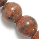 Abalorios de Jaspe Sésamo, Jasper de Sésamo Rojo, Esférico, natural, 6mm, agujero:aproximado 0.8mm, longitud aproximado 15.5 Inch, 10Strandsfilamento/Grupo, aproximado 60PCs/Sarta, Vendido por Grupo