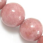 Rhodonite Beads, Runde, naturlig, 8mm, Hole:Ca. 1mm, Længde Ca. 15 inch, 5Strands/Lot, Ca. 46pc'er/Strand, Solgt af Lot