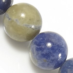 Perles en sodalite, Rond, naturel, bleu, grade A, 4mm, Trou:Environ 0.8mm, Longueur Environ 15.5 pouce, 10Strandstoron/lot, Environ 90PC/brin, Vendu par lot