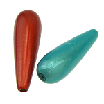 ABS Plastic Beads Teardrop mixed colors Approx 1mm Sold By Bag