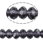 Rondelle Crystal Pärlor, Kristall, imitation CRYSTALLIZED™ kristaller, Violett, 3x4mm, Hål:Ca 1mm, Längd Ca 19 inch, 10Strands/Bag, Säljs av Bag