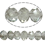 Rondelle Crystal Pärlor, Kristall, imitation CRYSTALLIZED™ kristaller, Greige, 6x8mm, Hål:Ca 1.5mm, Längd Ca 16 inch, 10Strands/Bag, Säljs av Bag