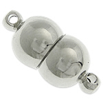 Brass Magnetic Clasp Calabash platinum color plated single-strand nickel lead & cadmium free Approx 1.8mm Sold By Bag