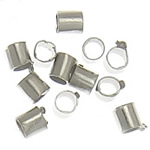 Crimp Kralen, Messing, Buis, platinum plated, lood en cadmium vrij, 1.50x1.40mm, Gat:Ca 1mm, 80000pC's/Bag, Verkocht door Bag