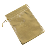 Organza Taske, Rektangel, forskellig størrelse for valg, guld, 500pc'er/Bag, Solgt af Bag