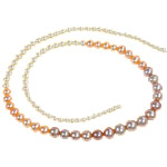 Ronde Gekweekte Zoetwater Parel kralen, natuurlijk, gemengde kleuren, Grade AA, 3-7mm, Gat:Ca 0.5mm, Per verkocht 15.5 inch Strand